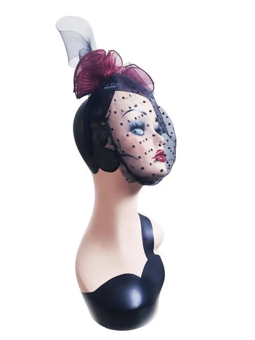 Lingyu Purple Veiled Fascinator