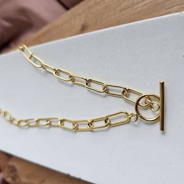 Luxe Gold Chunky Paperclip Chain - 18in