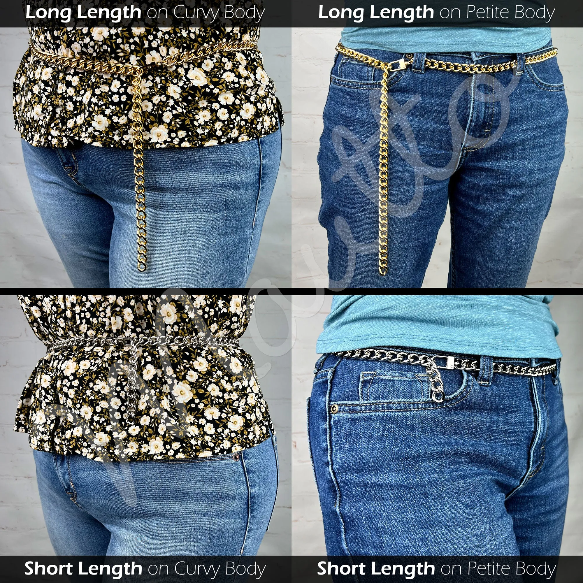 Luxury Chain Belt, Tummy or Belly Chain - Large/Thick Classic Chain - Short & Long Lengths
