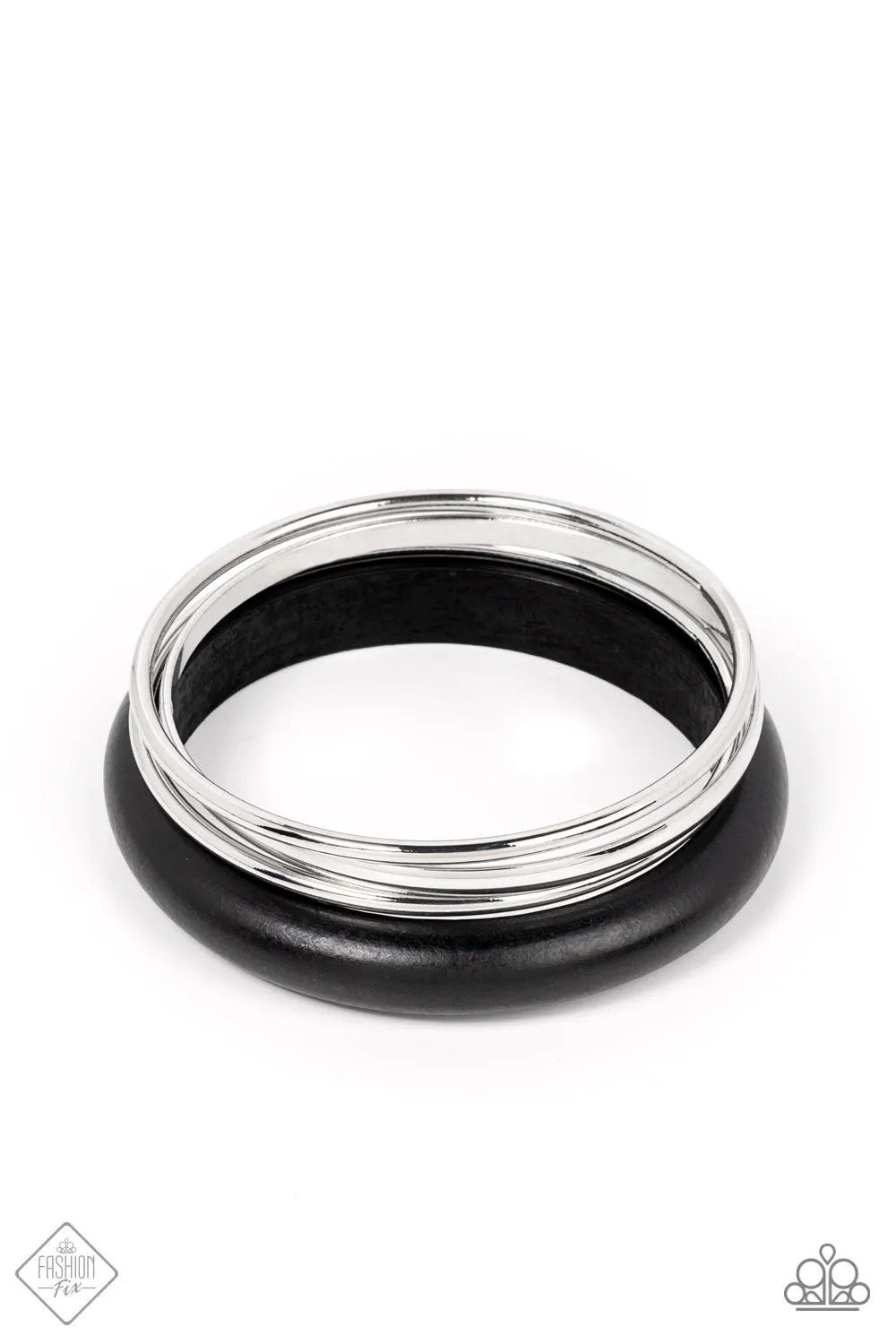 Open Door Jewelry - Adventurous Attitude - Black Bracelet - Paparazzi Accessories