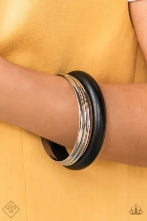 Open Door Jewelry - Adventurous Attitude - Black Bracelet - Paparazzi Accessories