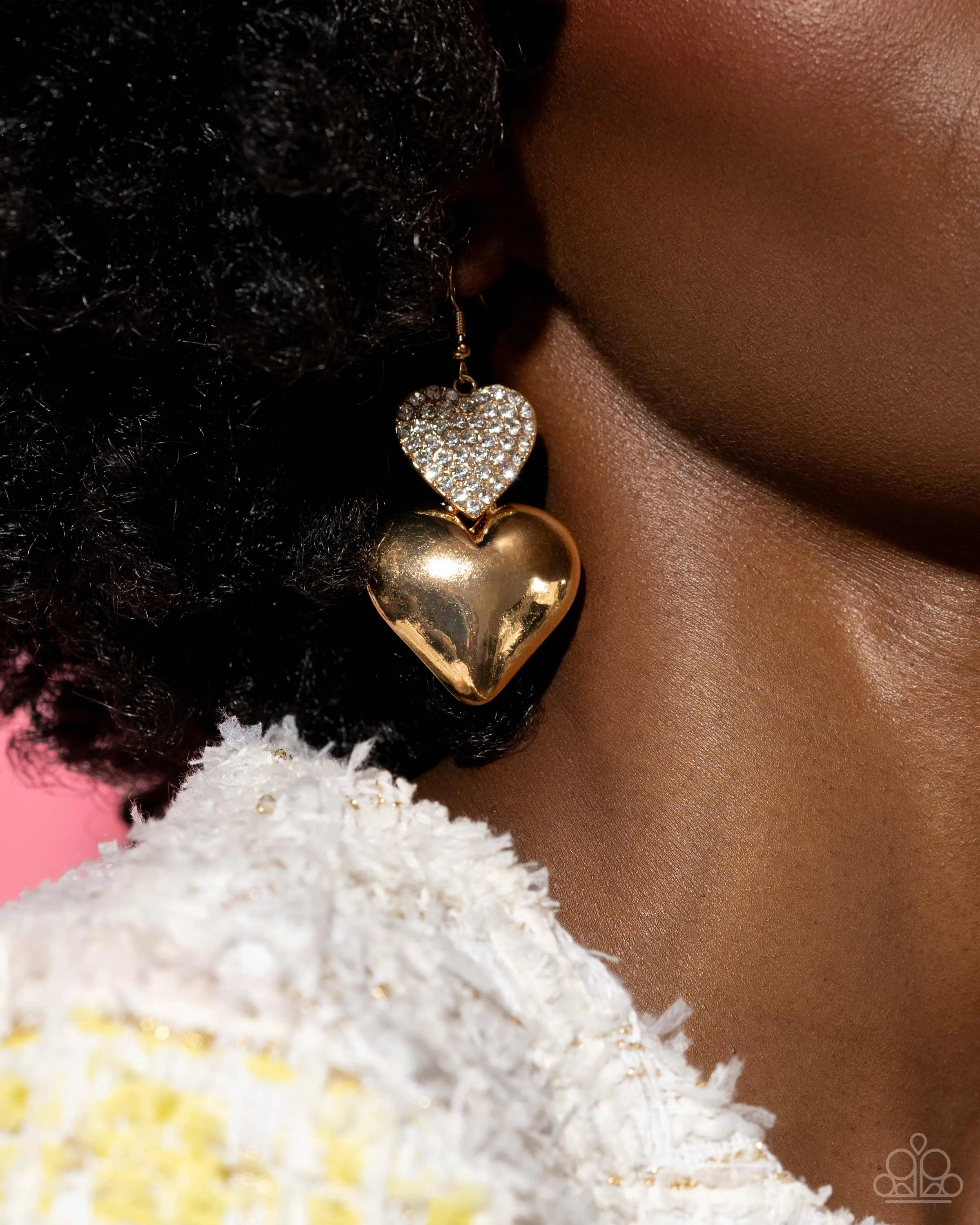 Open Door Jewelry - Charming Connection - Gold Earrings - Paparazzi Accessories