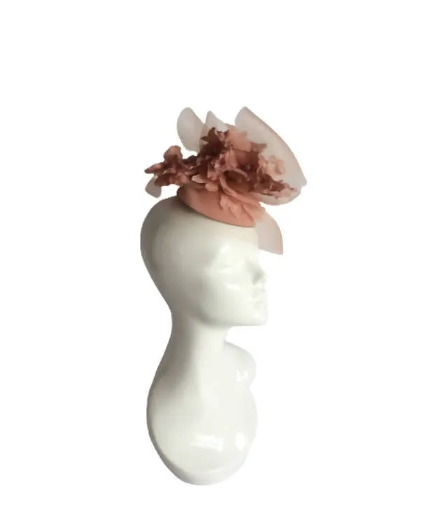 Peach Wedding Hat ,Races Hat