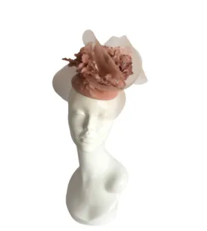 Peach Wedding Hat ,Races Hat