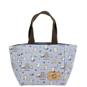 Periwinkle Blue Meow Cat Square Handbag