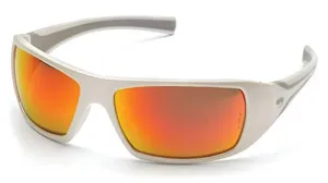 Pyramex Goliath Safety Eyewear White Frame, Indoor/Outdoor Mirror Lens