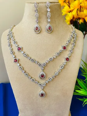 RUBY LAYERED NECKLACE-Elegance134