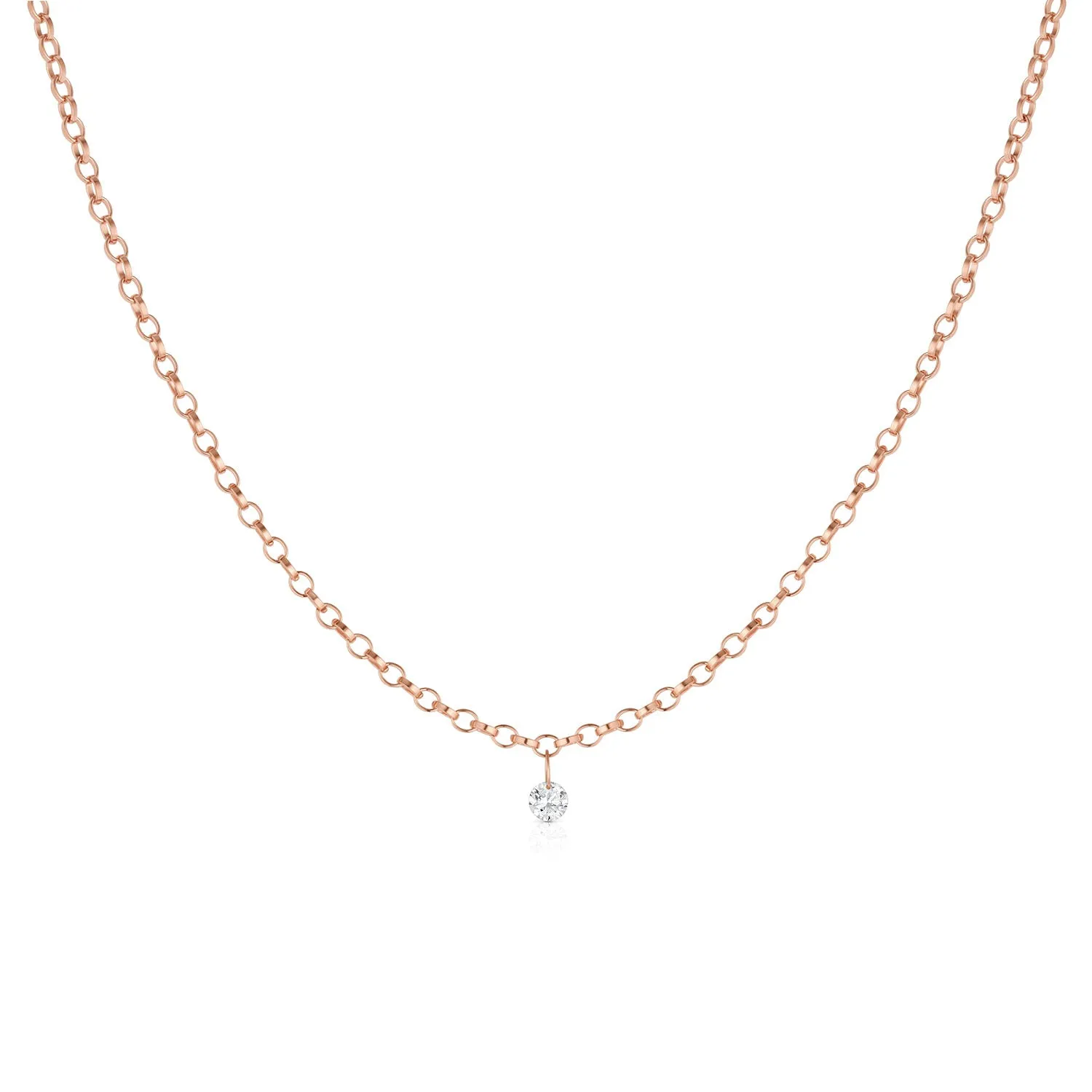 Single Diamond Drop Choker