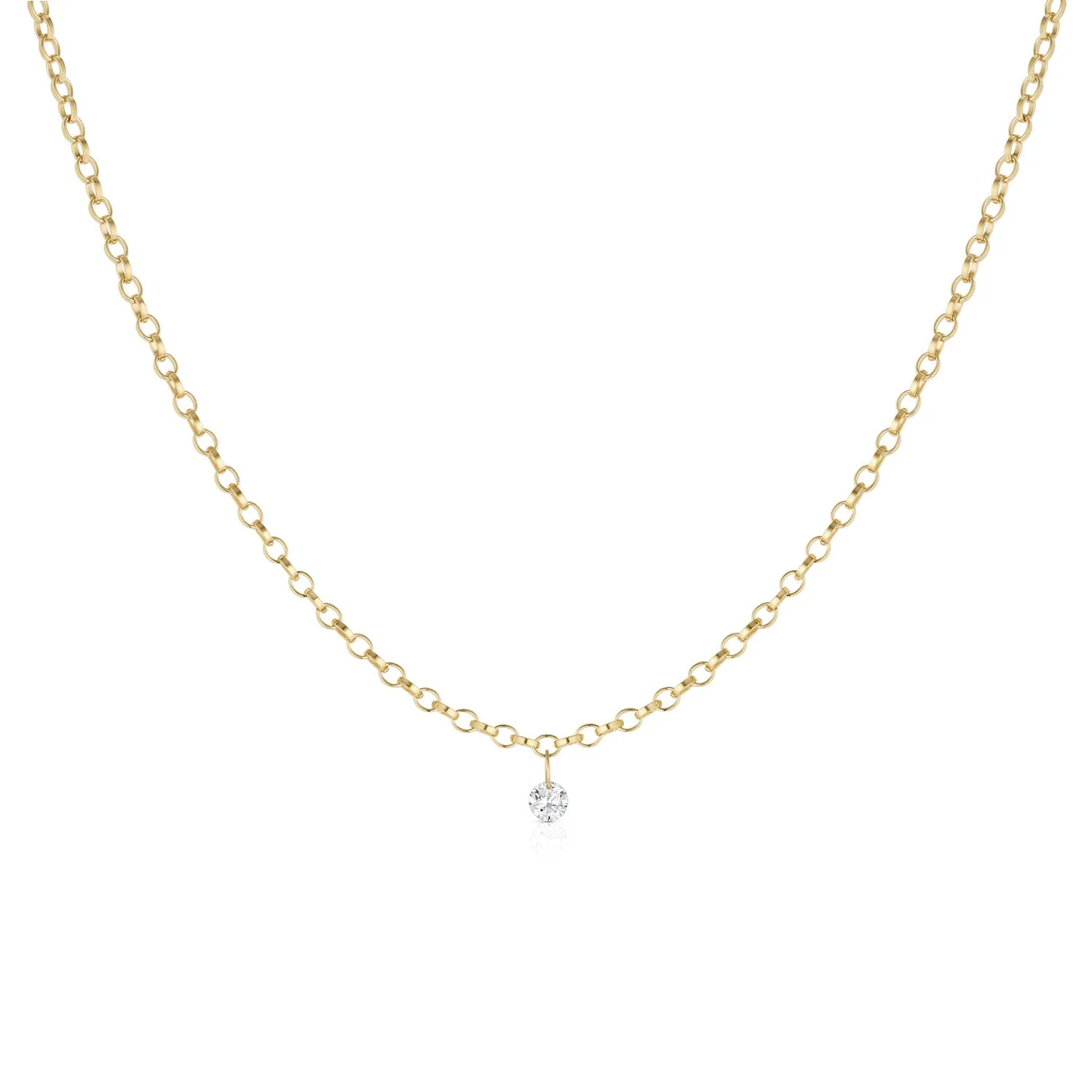 Single Diamond Drop Choker