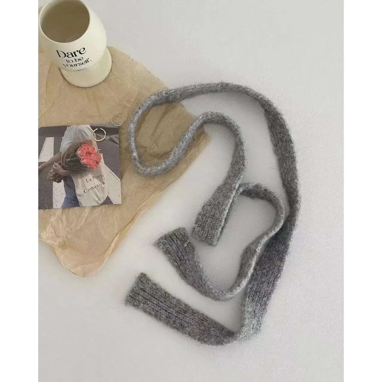 Sohiwoo Winter Knitted Scarves For Women&Men Thicken Woolen Scarf Shawl Autumn Warm Wraps Scarf Female Neck Scarf Shawl Unisex Scarves