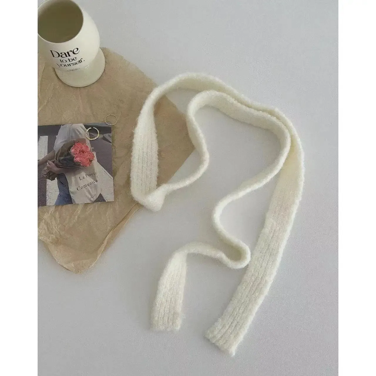 Sohiwoo Winter Knitted Scarves For Women&Men Thicken Woolen Scarf Shawl Autumn Warm Wraps Scarf Female Neck Scarf Shawl Unisex Scarves