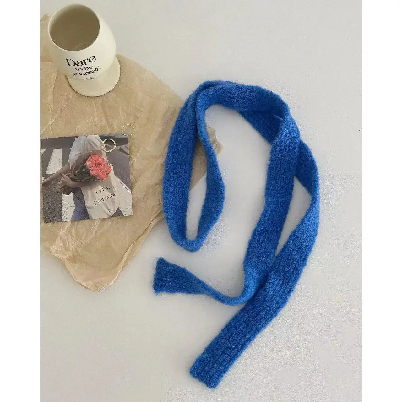 Sohiwoo Winter Knitted Scarves For Women&Men Thicken Woolen Scarf Shawl Autumn Warm Wraps Scarf Female Neck Scarf Shawl Unisex Scarves