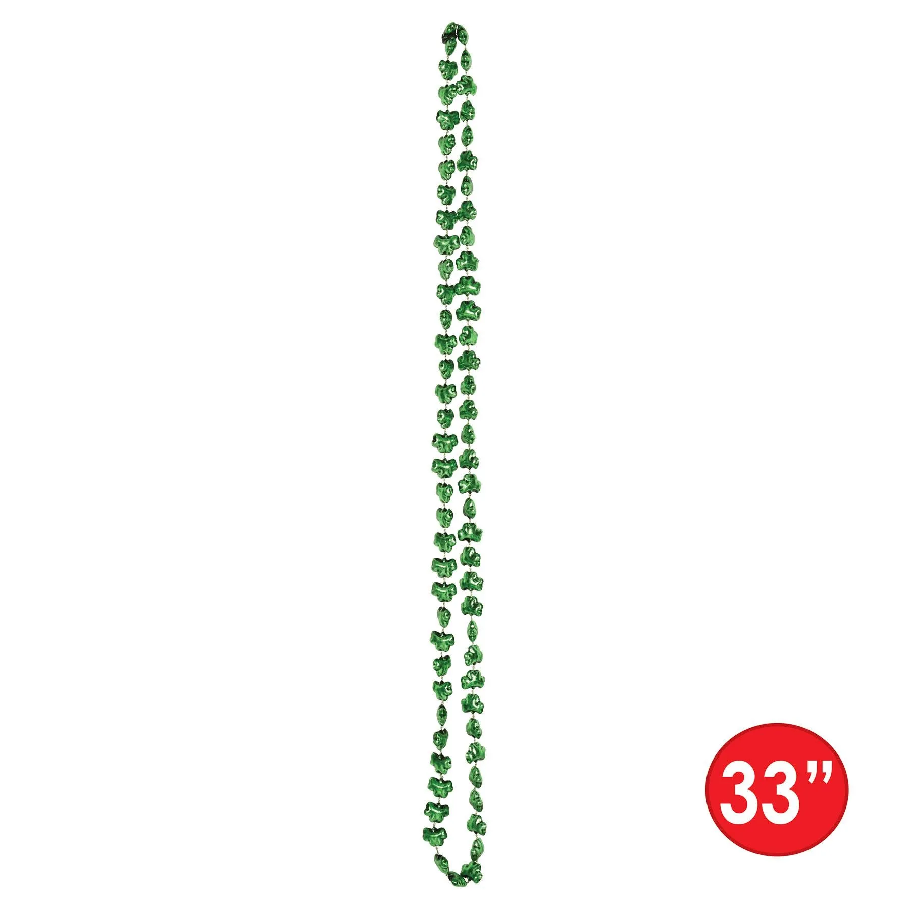 St. Patrick's Day Mini Shamrock Bead Necklaces (12 Packages)