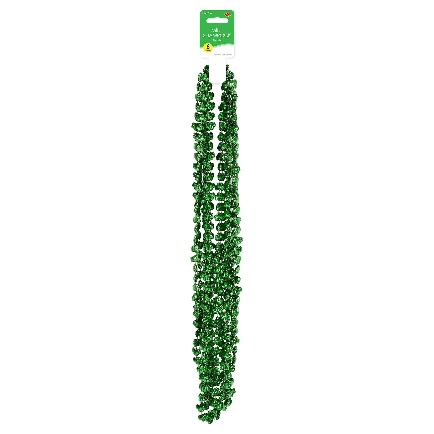 St. Patrick's Day Mini Shamrock Bead Necklaces (12 Packages)
