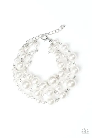 Until The End Of TIMELESS - White Bracelet - Paparazzi Accessories