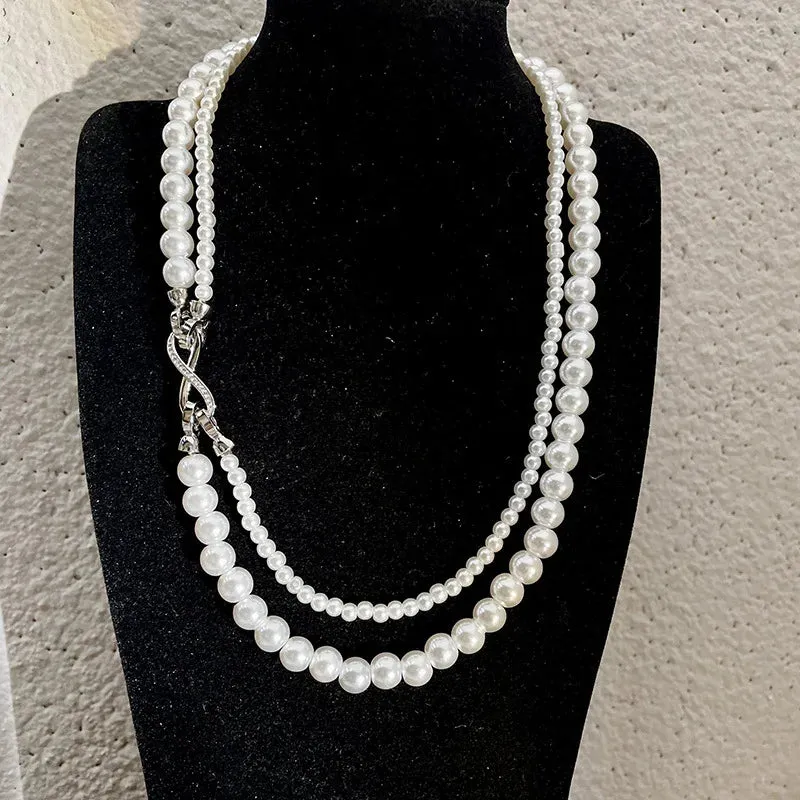 VAIGE Chic Multi-Layered Pearl Necklace