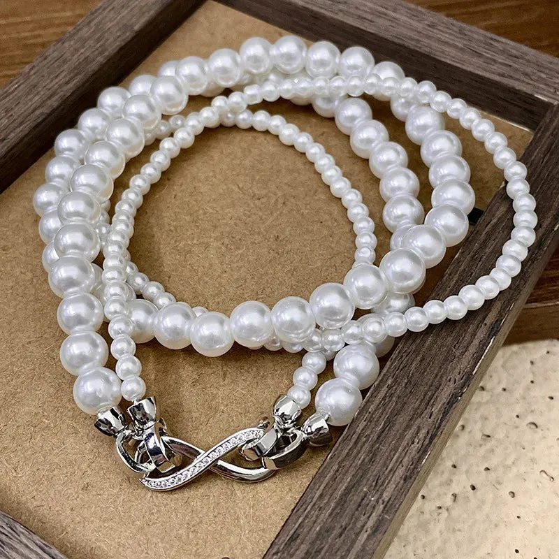 VAIGE Chic Multi-Layered Pearl Necklace