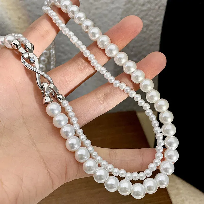 VAIGE Chic Multi-Layered Pearl Necklace
