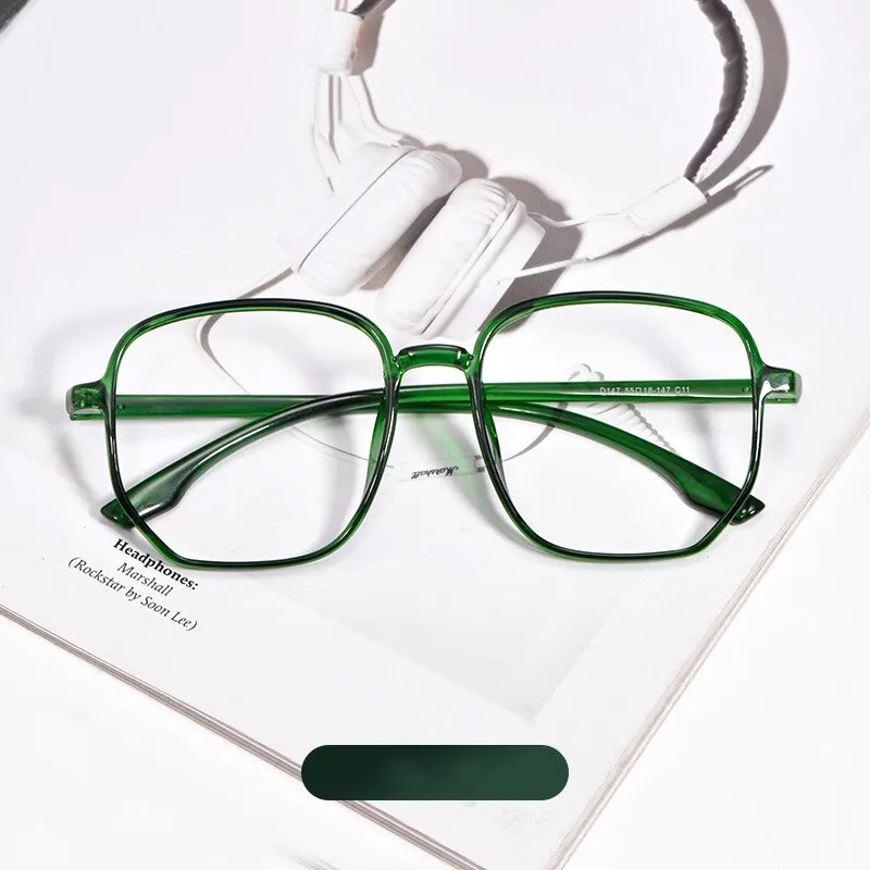 Yimaruili Unisex Full Rim Acetate Polygon Frame Eyeglasses D147